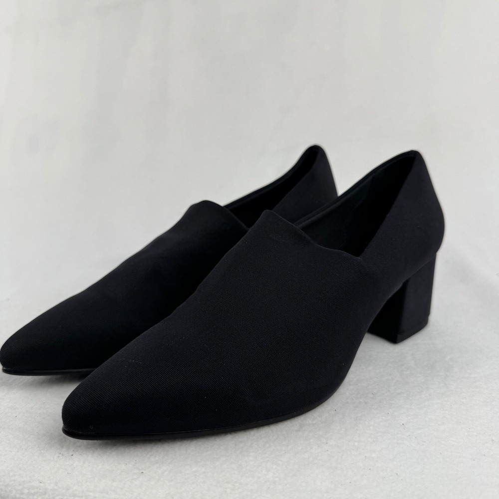 Vagabond Shoemakers Black Block Heel Pumps Pointed Toe Slip On Size 36